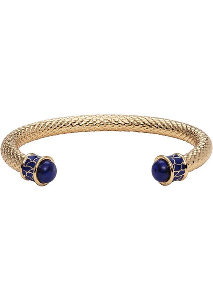 Salamander Torque Deep Cobalt & Gold Kadın Bileklik
