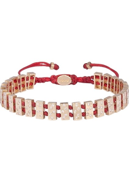 Strawberry Field Pırlanta Taşlı 14 Ayar Altın Unisex Bileklik