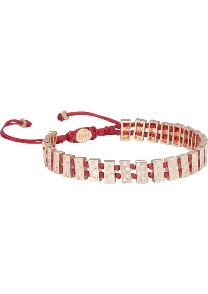 Strawberry Field Pırlanta Taşlı 14 Ayar Altın Unisex Bileklik
