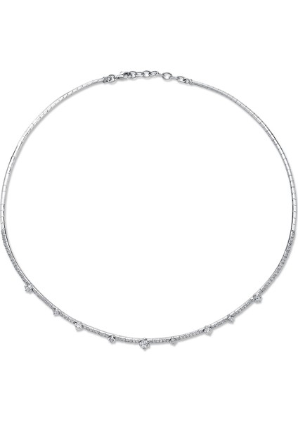 Leya 18 Ayar Altın Kadın Pırlanta Choker Kolye