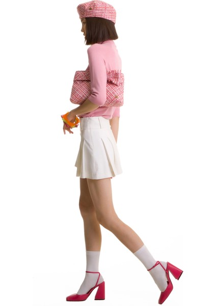 Diana Pembe Tüvit Kadın Beret Şapka