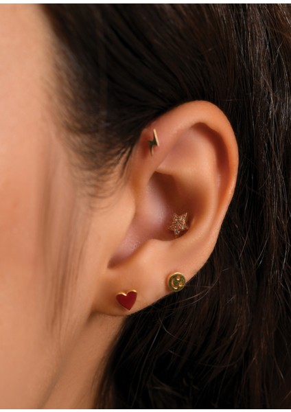Carla 14 Ayar Altın Piercing