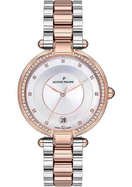 JPQLS083328N Metalik Gri Rose Gold Çelik Kadın Kol Saati