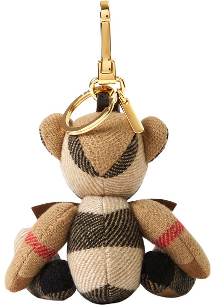Thomas Bear Charm With Bow Tie Bej Kadın Anahtarlık