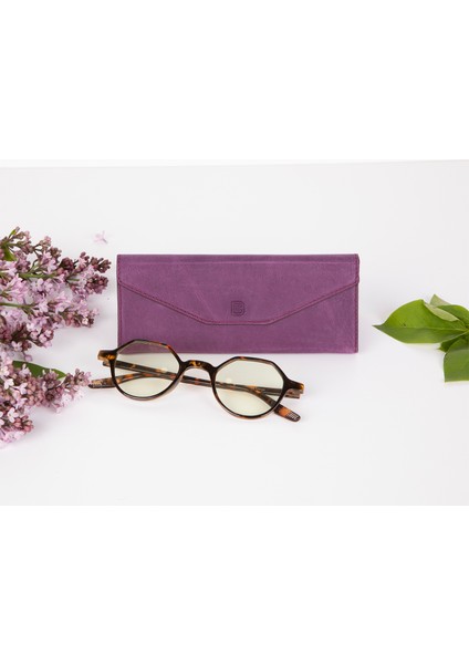 Smart Glasses Mor Deri Gözlük Kılıfı fiyatları