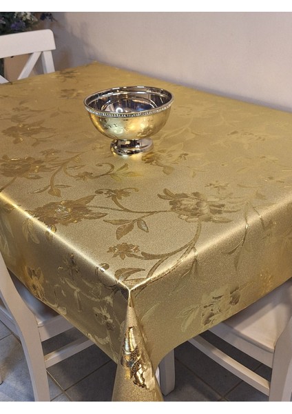 Gold Parlak Silinebilir Masa Örtüsü - Elyaflı Pvc Muşamba fiyatları