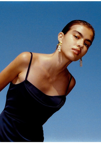 Dafne Pearl 24 Ayar Altın Kaplama Barok Incili Kadın Küpe fiyatları