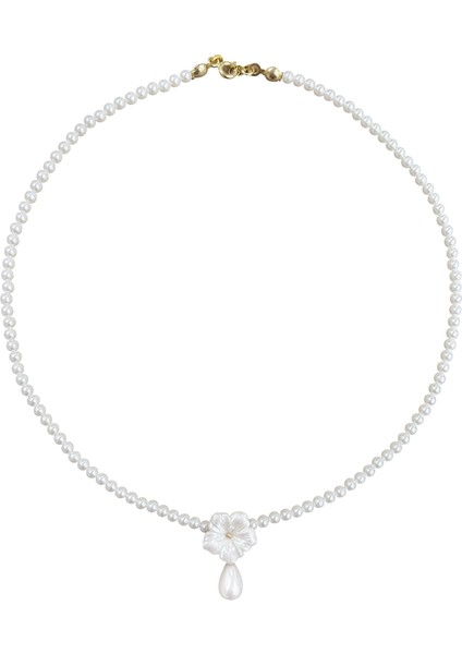 Bavella 925 Ayar Gümüş Inci Kadın Choker Kolye