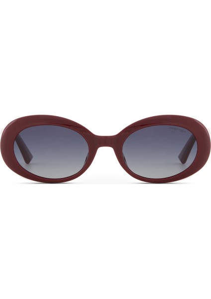 Ds 2338 C3 Oval Asetat Bordo Kadın Güneş Gözlüğü