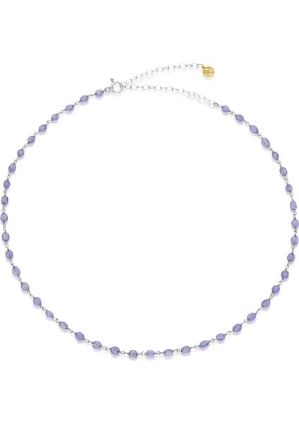 Tanzanite Doğal Taş Gümüş Kadın Kolye