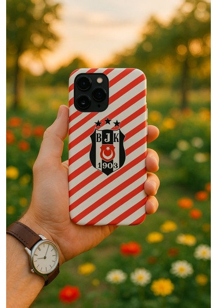 iPhone 15 Pro Max Uyumlu Kırmızı Çizgi Baskılı Içi Kadife Uv Teknoloji Baskılı Kılıf modelleri