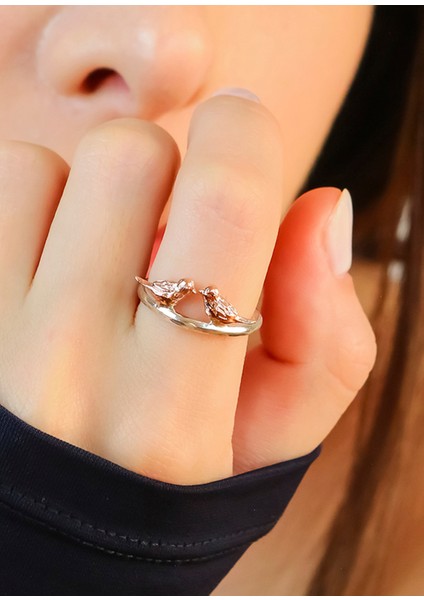 Love Birds 925 Ayar Gümüş Kadın Yüzük modelleri