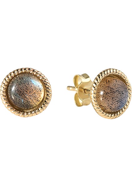 Sweet Amethyst Doğal Taş 14 Ayar Altın Kadın Küpe