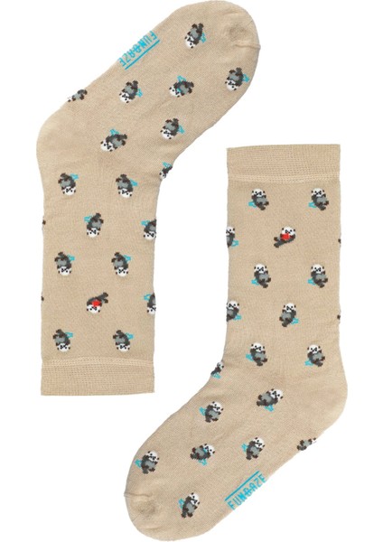 Sea Otter Su Samuru Desenli Bambu Unisex Çorap