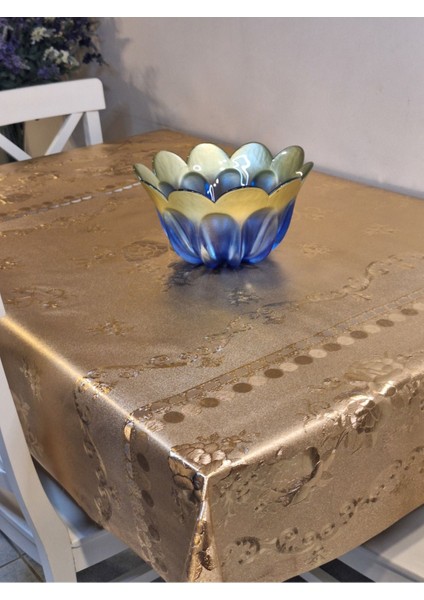 Gold Parlak Silinebilir Masa Örtüsü - Elyaflı Pvc Muşamba fiyatları