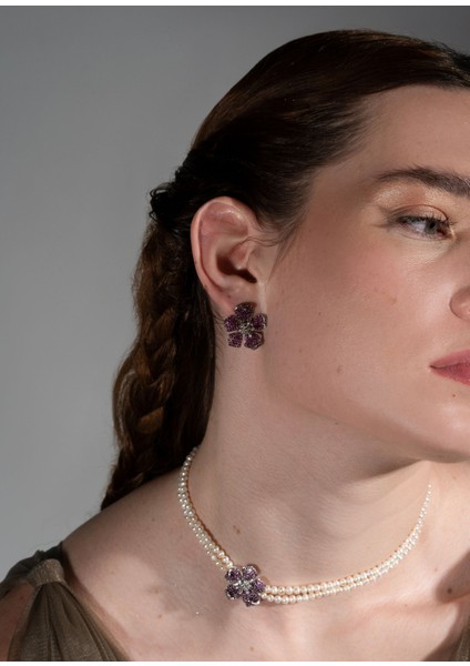 Viola Pembe 925 Ayar Gümüş Kadın Küpe fiyatları