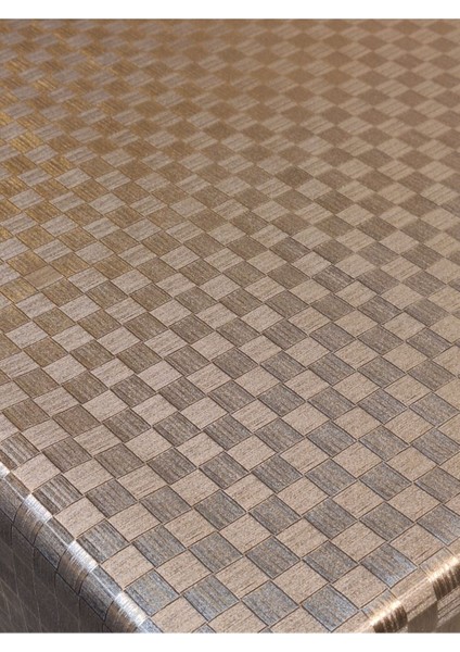 Gold Parlak Silinebilir Masa Örtüsü - Elyaflı Pvc Muşamba