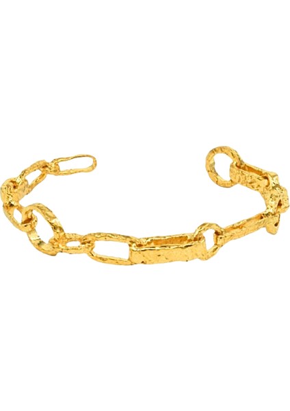 Golden Chain 22 Ayar Altın Kaplama Kadın Bilezik
