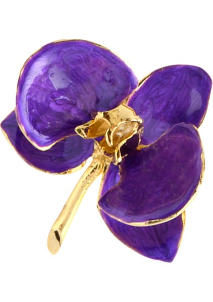 Orchid Mor Kadın Altın Kaplama Broş