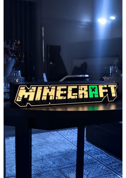 Minecraft Tasarımlı Gece Lambası