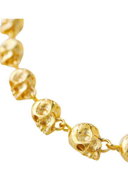 Skull Chain Altın Kaplama Kolye