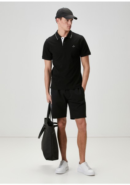 Slim Fit Siyah Polo Yaka T-Shirt fiyatları