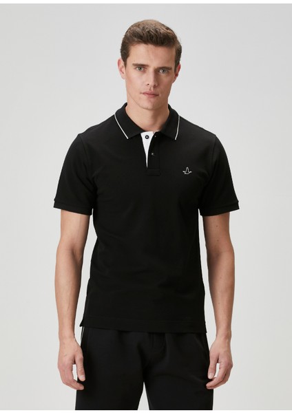 Slim Fit Siyah Polo Yaka T-Shirt modelleri