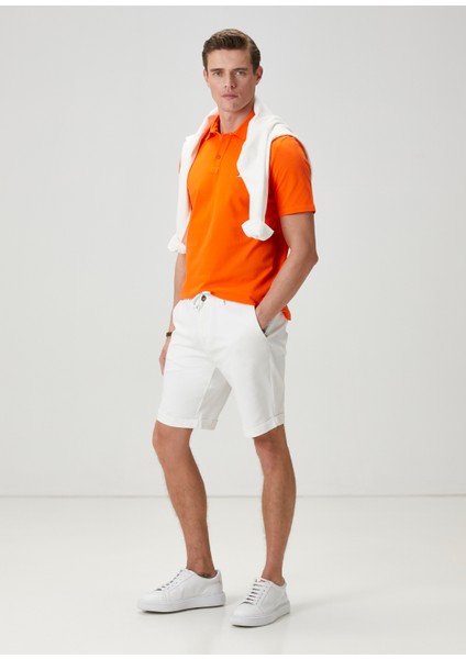 Comfort Fit Turuncu Polo Yaka T-Shirt