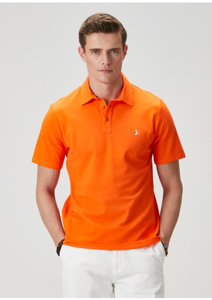 Comfort Fit Turuncu Polo Yaka T-Shirt fiyatları