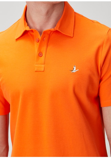 Comfort Fit Turuncu Polo Yaka T-Shirt