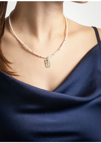 Rose Inci 18 Ayar Sarı Altın Kaplama 925 Ayar Gümüş Kadın Kolye modelleri