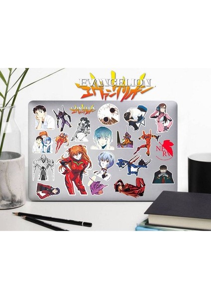 Neon Genesis Evangelion Sticker Telefon Laptop Notebook Tablet Defter Matara Stiker Etiket