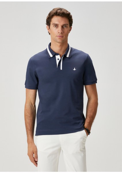 Slim Fit Lacivert Polo Yaka T-Shirt fiyatları