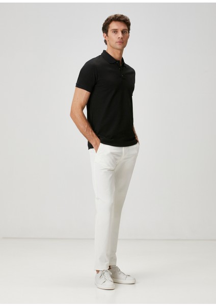Comfort Fit Siyah Polo Yaka T-Shirt modelleri