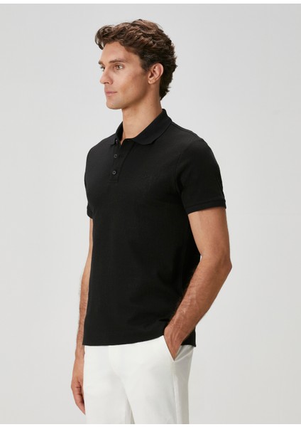 Comfort Fit Siyah Polo Yaka T-Shirt indirimleri