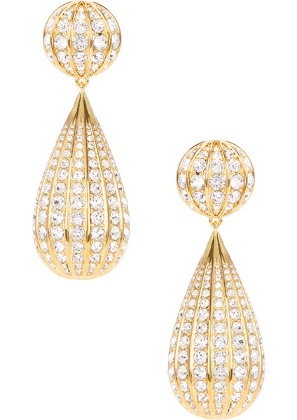 Gold Taşlı Kadın Küpe