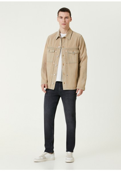 Slimmy Tapered Antrasit Jean Pantolon