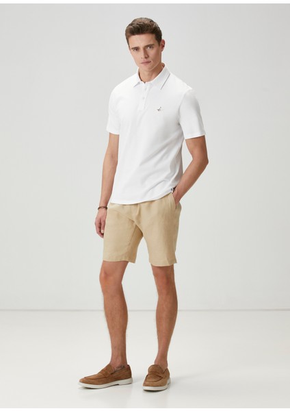 Comfort Fit Beyaz Polo Yaka Tshirt fiyatları
