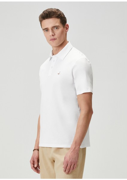 Comfort Fit Beyaz Polo Yaka Tshirt modelleri