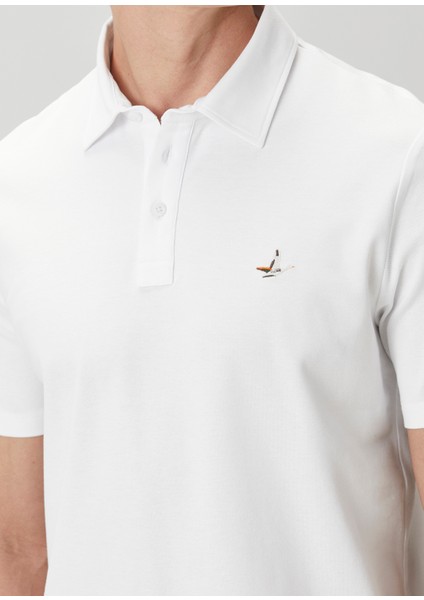 Comfort Fit Beyaz Polo Yaka Tshirt indirimleri