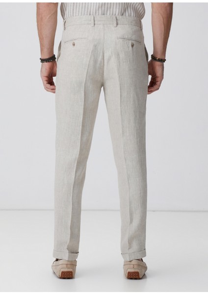Naturel Keten Jogger Pantolon