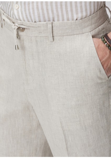 Naturel Keten Jogger Pantolon
