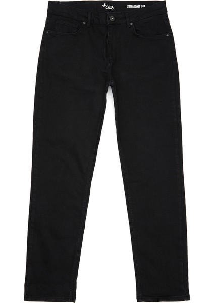 Straight Fit Siyah Jean Pantolon