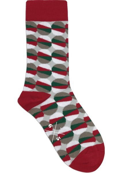 Xmas Yeşil Kırmızı Kadın Çorap