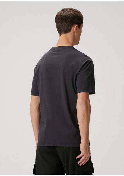 Antrasit Logo Nakışlı T-Shirt indirimleri