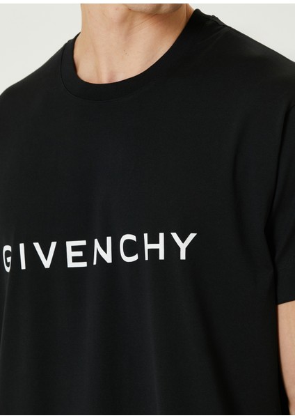 Siyah Logo Baskılı Oversized T-Shirt indirimleri