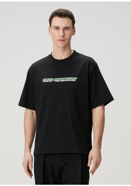 Siyah Banknot Baskılı T-Shirt