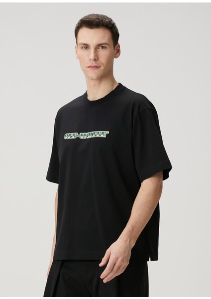 Siyah Banknot Baskılı T-Shirt
