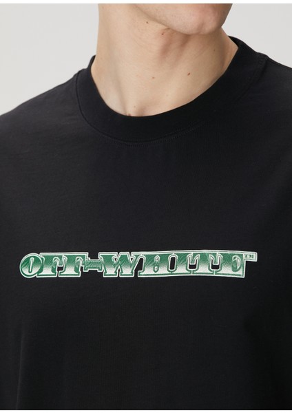 Siyah Banknot Baskılı T-Shirt