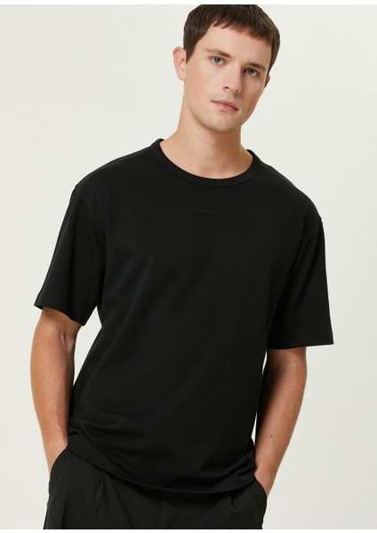 Siyah Logolu Oversize T-Shirt